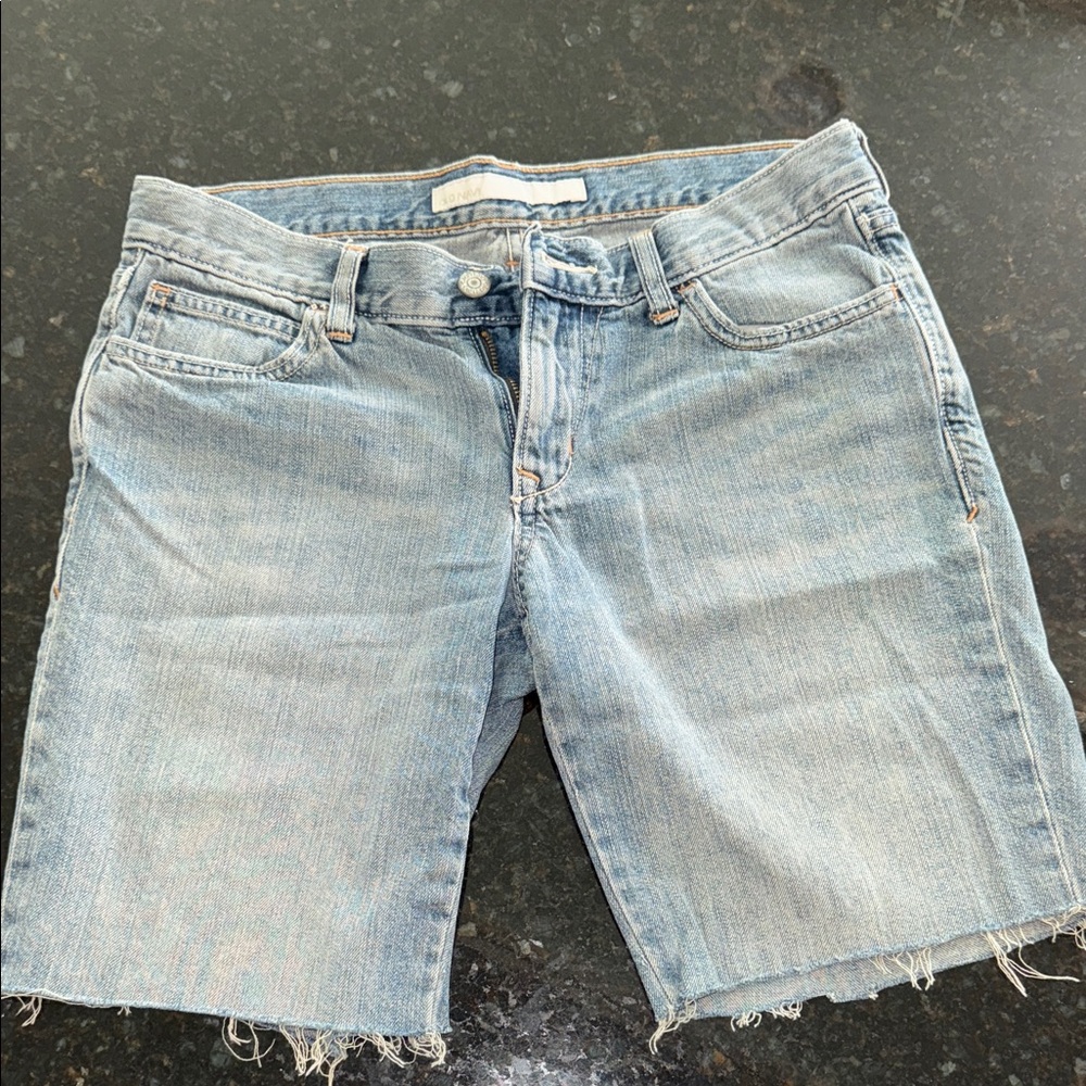 Old Navy Classic Blue Denim Shorts Cut Bermuda